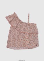 chica blusa crochet noelle Pepe Jeans 44JTZ1473 mousse - Imagen 5