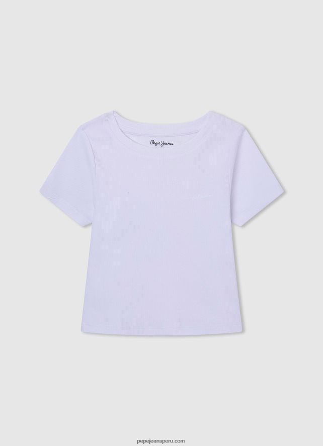 chica_camisa_de_canale_con_logo_bordado_pepe_jeans_44jtz1459_blanco.jpg chica camisa de canalé con logo bordado Pepe Jeans 44JTZ1459 blanco - Imagen 1