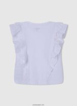 chica camiseta con doble volante Pepe Jeans 44JTZ1482 blanco - Imagen 2