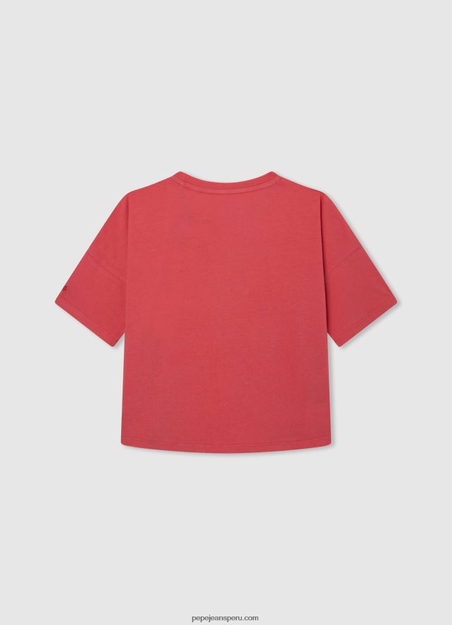 chica camiseta con estampado de amor Pepe Jeans 44JTZ1444 estudio rojo - Imagen 2