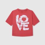 chica camiseta con estampado de amor Pepe Jeans 44JTZ1444 estudio rojo