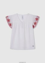chica camiseta con estampado de corazones Pepe Jeans 44JTZ1426 blanco - Imagen 5