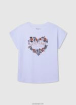 chica camiseta con estampado monocromático Pepe Jeans 44JTZ1453 blanco - Imagen 3