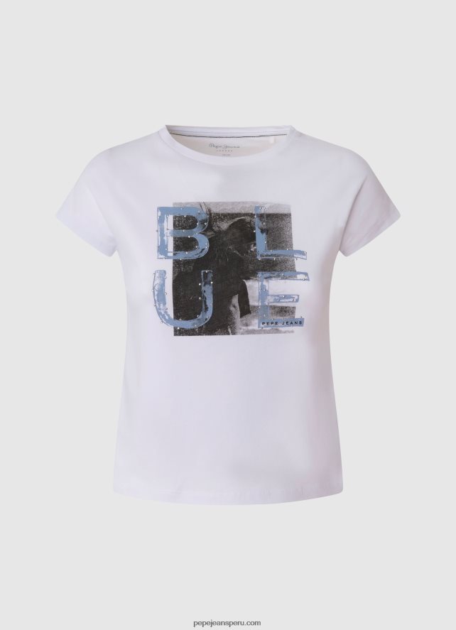 chica_camiseta_con_estampado_monocromatico_pepe_jeans_44jtz1453_blanco.jpg chica camiseta con estampado monocromático Pepe Jeans 44JTZ1453 blanco - Imagen 1