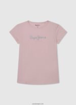 chica camiseta de canalé con estampado de rayas Pepe Jeans 44JTZ1466 océano - Imagen 5