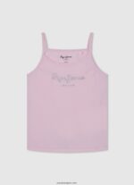 chica camiseta sin mangas con logo estampado Pepe Jeans 44JTZ1432 brillar - Imagen 4