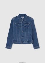 chica chamarra de mezclilla New Berry de ajuste regular Pepe Jeans 44JTZ1358 mezclilla