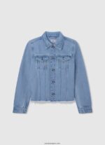 chica chamarra de mezclilla regular fit Pepe Jeans 44JTZ1357 mezclilla