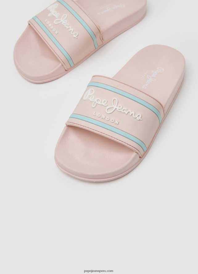 chica chanclas de playa con logo deslizante Pepe Jeans 44JTZ1347 Rosa claro - Imagen 3