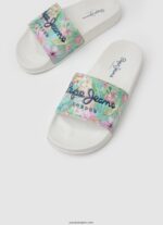 chica chanclas de playa slider martina Pepe Jeans 44JTZ1346 blanco - Imagen 3
