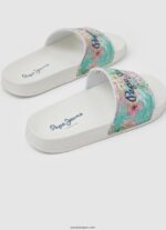 chica chanclas de playa slider martina Pepe Jeans 44JTZ1346 blanco - Imagen 4