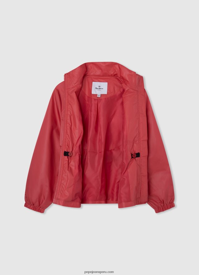 chica chaqueta cortavientos sylvie Pepe Jeans 44JTZ1353 estudio rojo - Imagen 3