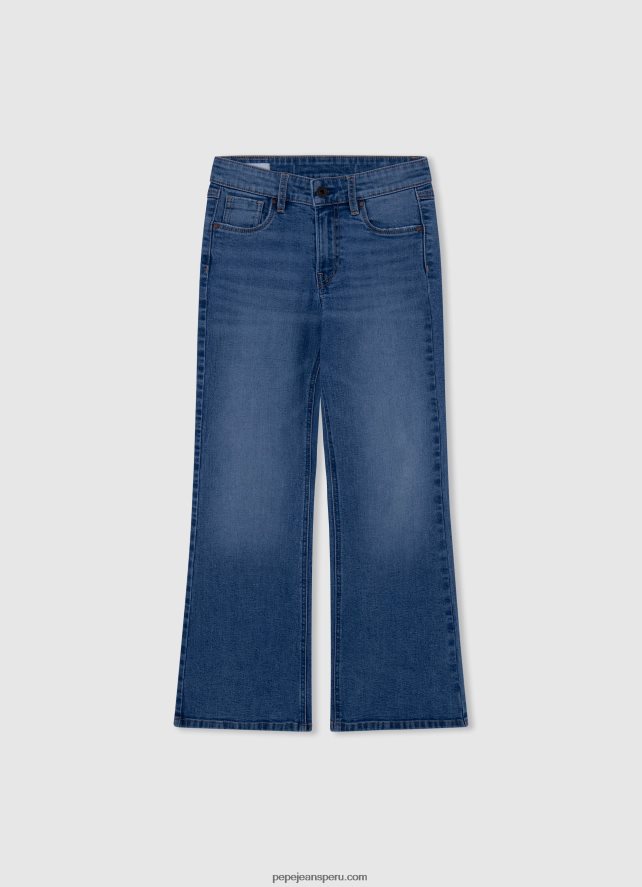 chica jeans bella de talle alto con corte globo Pepe Jeans 44JTZ1369 mezclilla - Imagen 4