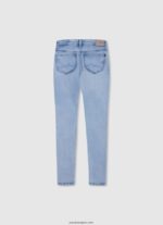 chica jeans pitillo con tiro alto y tiro alto Pepe Jeans 44JTZ1364 mezclilla - Imagen 2