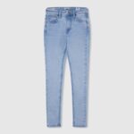 chica jeans pitillo con tiro alto y tiro alto Pepe Jeans 44JTZ1364 mezclilla