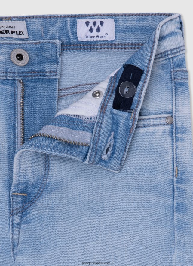 chica jeans pitillo con tiro alto y tiro alto Pepe Jeans 44JTZ1364 mezclilla - Imagen 3
