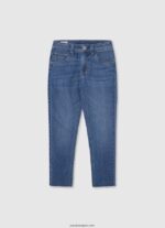 chica jeans pitillo con tiro alto y tiro alto Pepe Jeans 44JTZ1364 mezclilla - Imagen 5