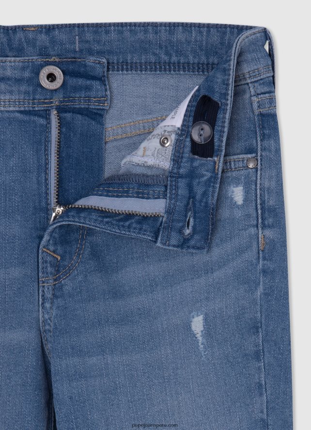 chica jeans pitillo con tiro alto y tiro alto Pepe Jeans 44JTZ1365 mezclilla - Imagen 3