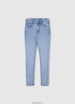 chica jeans pitillo con tiro alto y tiro alto Pepe Jeans 44JTZ1365 mezclilla - Imagen 4