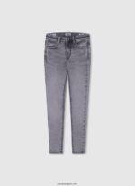 chica jeans pitillo con tiro alto y tiro alto Pepe Jeans 44JTZ1370 mezclilla