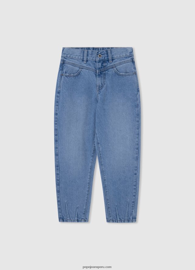 chica jeans pitillo con tiro alto y tiro alto Pepe Jeans 44JTZ1370 mezclilla - Imagen 4