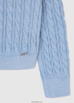 chica Jersey trenzado con cuello redondo Pepe Jeans 44JTZ1406 bahía - Imagen 3