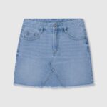 chica minifalda de mezclilla de algodón Pepe Jeans 44JTZ1378 mezclilla