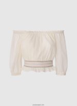 chica panel frontal con volantes en la parte superior de la silla Pepe Jeans 44JTZ1434 mousse