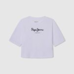 chica playera boxy con logo estampado Pepe Jeans 44JTZ1481 blanco