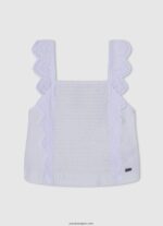chica playera boxy con logo estampado Pepe Jeans 44JTZ1481 blanco - Imagen 5