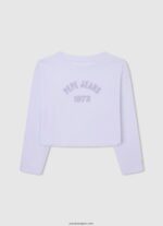 chica playera con logo brillante Pepe Jeans 44JTZ1458 blanco - Imagen 4
