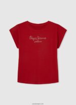 chica playera con logo estampado Pepe Jeans 44JTZ1452 blanco - Imagen 4