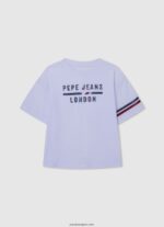 chica playera con logo estampado Pepe Jeans 44JTZ1452 blanco - Imagen 5