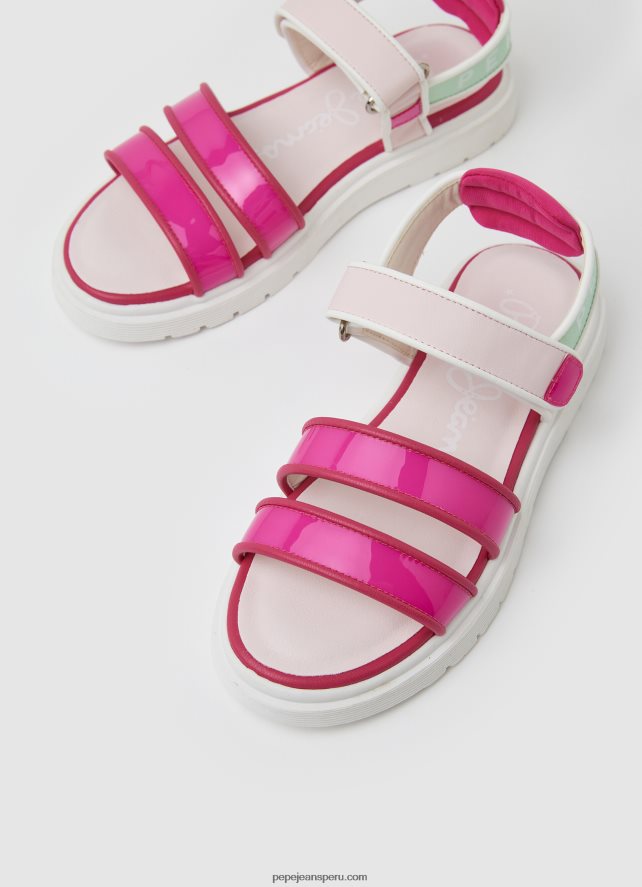 chica sandalias Wendy Sweet con plataforma Pepe Jeans 44JTZ1340 fucsia claro - Imagen 3