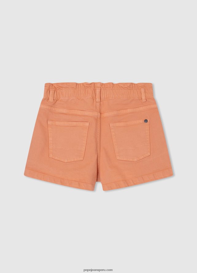 chica shorts de mezclilla con corte culotte Pepe Jeans 44JTZ1510 durazno - Imagen 2