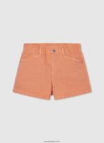 chica shorts de mezclilla con corte culotte Pepe Jeans 44JTZ1510 durazno