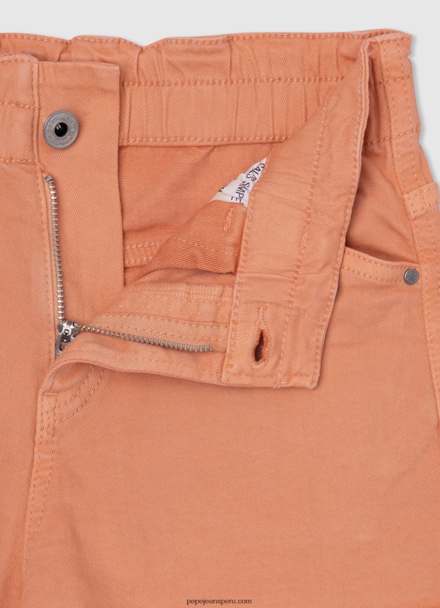chica shorts de mezclilla con corte culotte Pepe Jeans 44JTZ1510 durazno - Imagen 3
