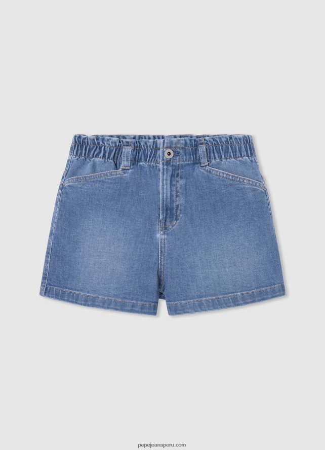 chica shorts de mezclilla con corte culotte Pepe Jeans 44JTZ1510 durazno - Imagen 4