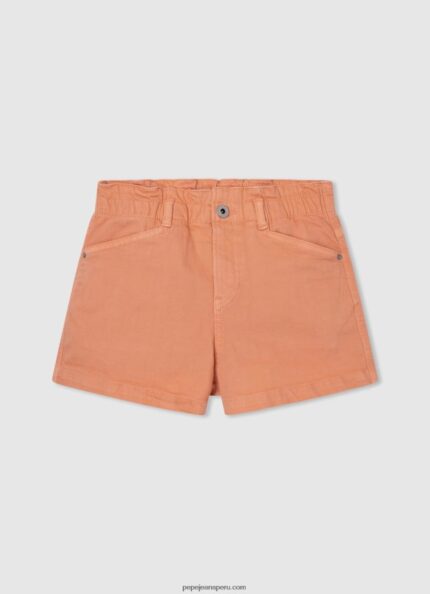 chica shorts de mezclilla con corte culotte Pepe Jeans 44JTZ1510 durazno