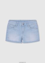 chica shorts de mezclilla con corte regular Pepe Jeans 44JTZ1504 mezclilla - Imagen 4
