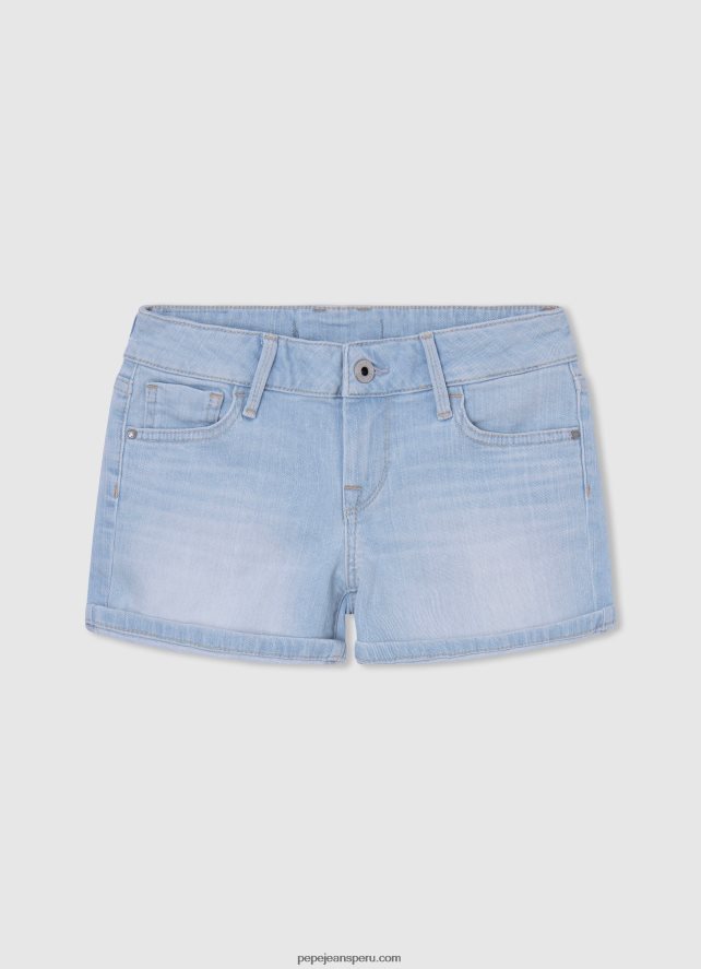 chica shorts de mezclilla con corte regular Pepe Jeans 44JTZ1504 mezclilla - Imagen 4