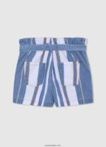 chica shorts de mezclilla con estampado de rayas Pepe Jeans 44JTZ1508 mezclilla - Imagen 2