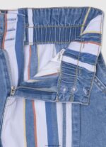 chica shorts de mezclilla con estampado de rayas Pepe Jeans 44JTZ1508 mezclilla - Imagen 3