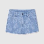 chica shorts de mezclilla con estampado floral Pepe Jeans 44JTZ1490 mezclilla