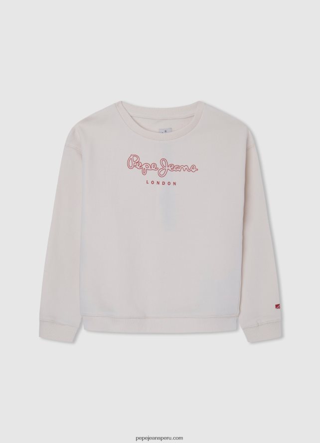 chica_sueter_con_logo_estampado_pepe_jeans_44jtz1404_mousse.jpg chica suéter con logo estampado Pepe Jeans 44JTZ1404 mousse - Imagen 1