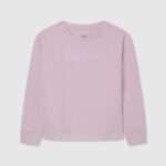 chica suéter con logo estampado Pepe Jeans 44JTZ1416 Rosa suave