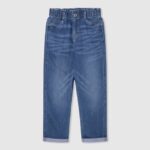 chica vaqueros reese taper fit de talle alto Pepe Jeans 44JTZ1366 mezclilla