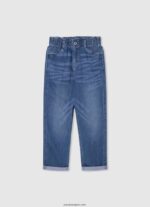 chica vaqueros reese taper fit de talle alto Pepe Jeans 44JTZ1366 mezclilla