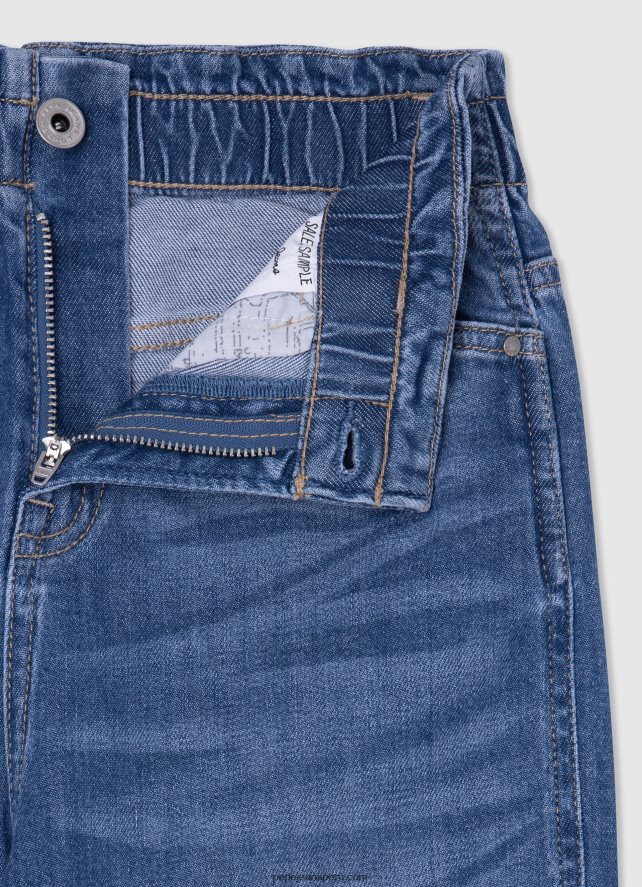 chica vaqueros reese taper fit de talle alto Pepe Jeans 44JTZ1366 mezclilla - Imagen 3