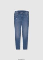 chica vaqueros reese taper fit de talle alto Pepe Jeans 44JTZ1366 mezclilla - Imagen 4
